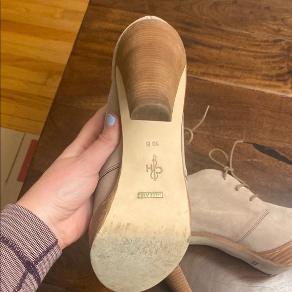 Taupe Suede Women's Ankle Boots - Picture 6 of 12